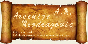Arsenije Miodragović vizit kartica